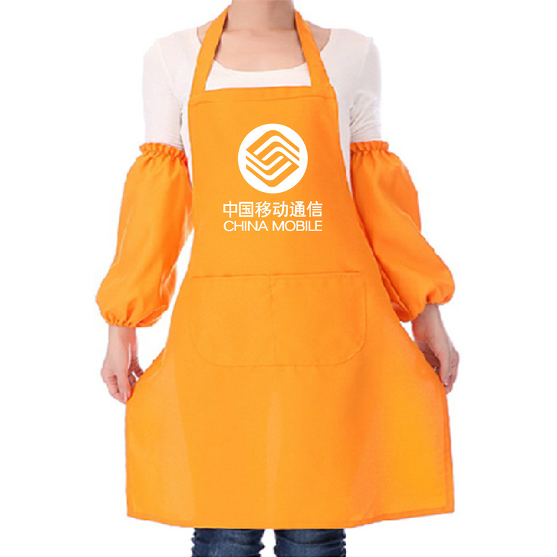 时尚围裙厨房 服务员广告围裙工作服防水围裙定制LOGO