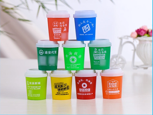 厂家直销牙签筒创意礼品塑料牙签罐欧式咖啡杯牙签盒广告牙签瓶